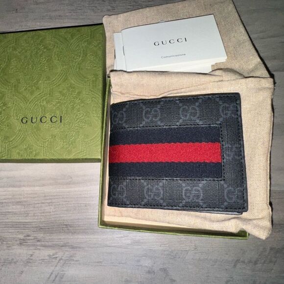 Gucci GG Supreme Web wallet - Picture 2 of 5